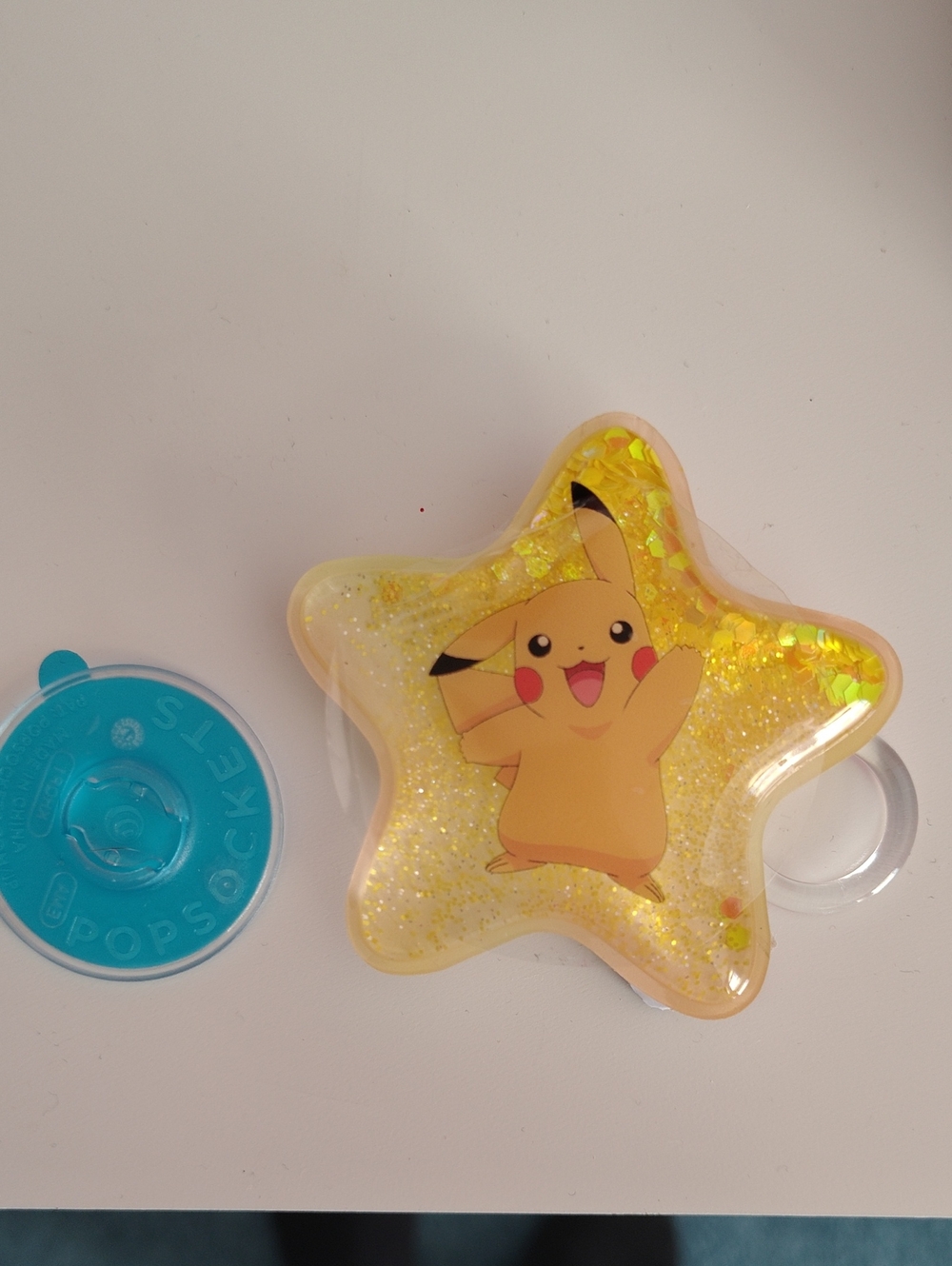Pikachu Yellow Star Glitter popsocket Accessory